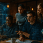 Team working with AI tools